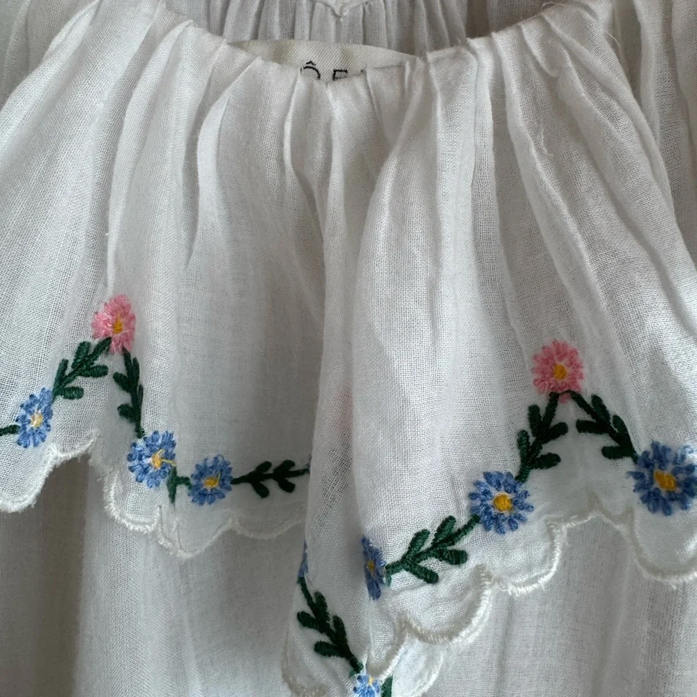 DOรN CHATEAU ๐บ๐ โBLOUSE,โ WHITE, (was hemmed from Chateau Slip), RARE, Size L - Picture 5 of 13